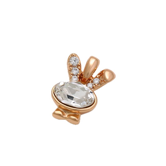 Aviani – 18K Gold Plated Animal Shape Pendant with White Crystal | Whimsical Luxury Necklace for Women