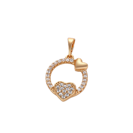 Auréne – 18K Gold Plated Pendant with White Cubic Zirconia | Refined Daily Necklace for Women