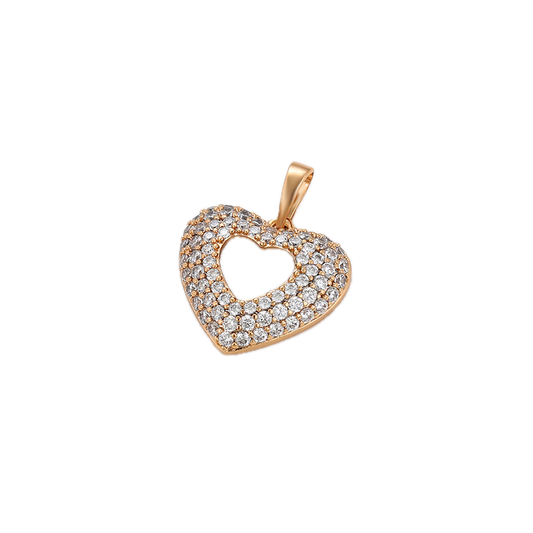 Éclara – 18K Gold Plated Pendant with White Cubic Zirconia | Luminous Statement Necklace for Women