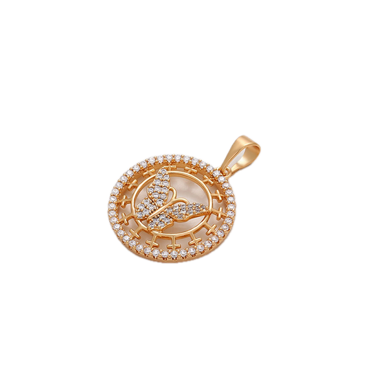 Magnael – 18K Gold Plated Luxury Pendant with White Cubic Zirconia | Statement Necklace for Women