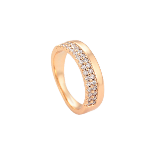 Luminis – 18K Gold Ring with White Cubic Zirconia | Minimalist Everyday Ring for Women