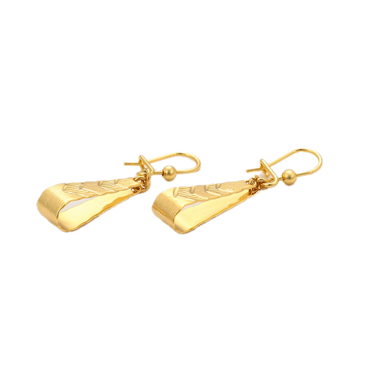 Solume – 24K Gold Slim Drop Earrings | Opulent Minimalist Earrings for Women