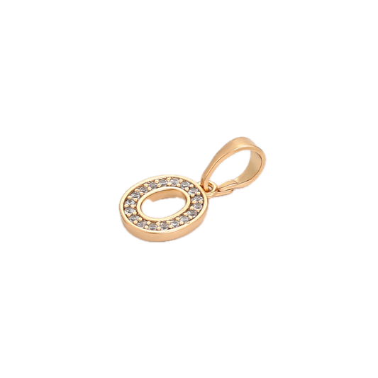 Littera – 18K Gold Plated Letter Pendant with White Cubic Zirconia | Personalised Necklace for Women
