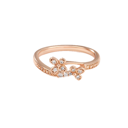 Rosara – Rose Gold Ring with White Cubic Zirconia | Delicate Everyday Ring for Women