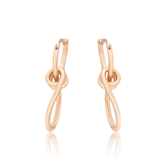 Oriana – 18K Gold Plain Luxury Drop Earrings | Sculptural Statement Earrings for Women