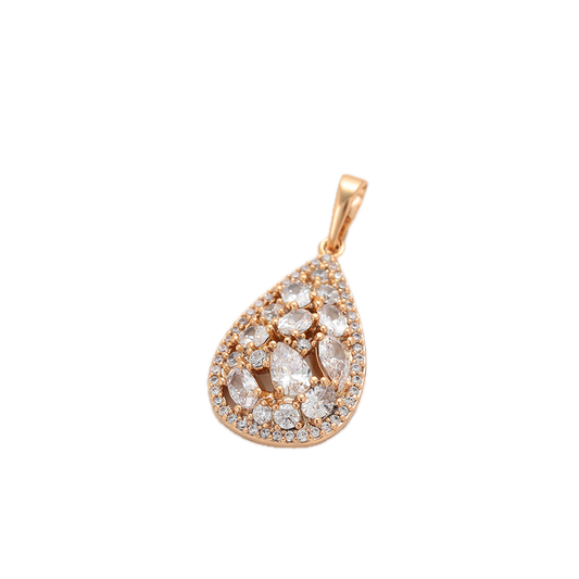 Solène – 18K Gold Plated Pendant with White Cubic Zirconia | Radiant Everyday Necklace for Women